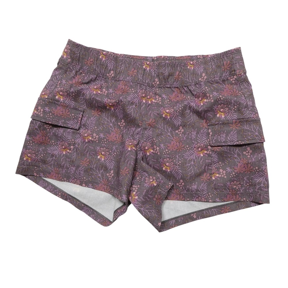 Kuhl Shorts Womens XS Purple Floral Cargo Hiking Outdoor Stretch Style 6434
